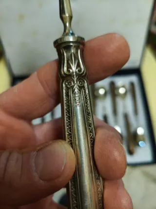 Cucchiaini con manico in laminato d'argento