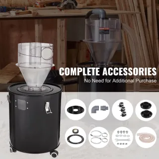 Separatore Polveri Ciclonico Serbatoio Metallo 50L