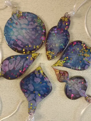 Decoración Navideña Año Nuevo Epoxy Multicolor