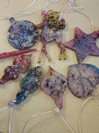 Decoración Navideña Año Nuevo Epoxy Multicolor