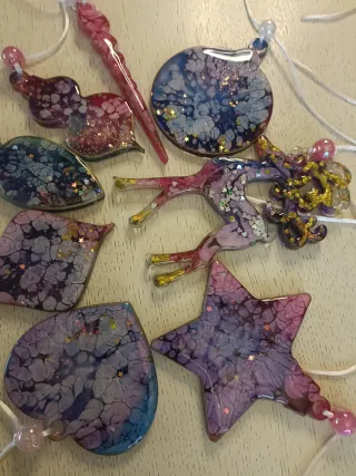 Decoración Navideña Año Nuevo Epoxy Multicolor