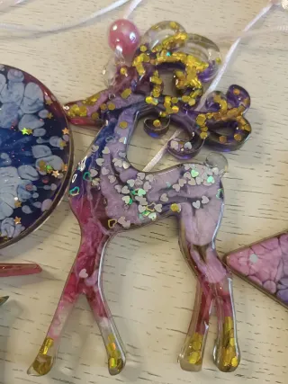 Decoración Navideña Año Nuevo Epoxy Multicolor