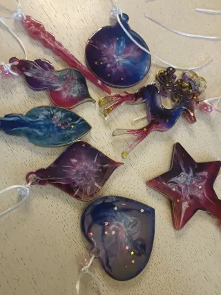 Decoración Navideña Año Nuevo Epoxy Multicolor