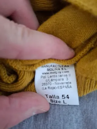 Jersey Molgoy cuello alto cremallera mostaza