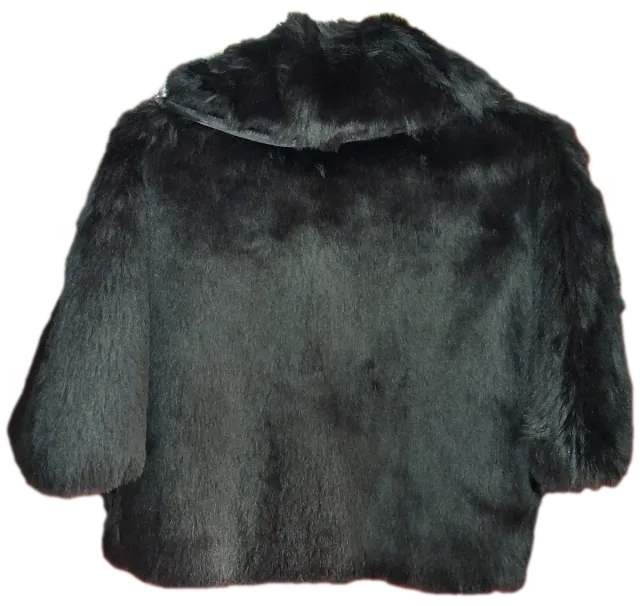 Abrigo de pelo negro
