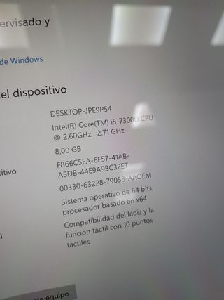 Tablet WINDOWS SURFACE 5 PRO PROBLEMA PANTALLA
