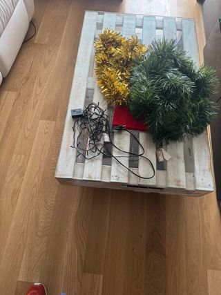 Mesa Palets Madera con Cristal