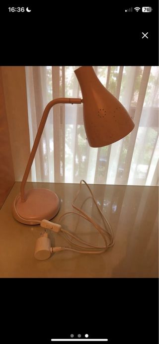 Lámpara escritorio rosa x2