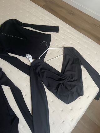 Pack 3 Camisetas negras talla XS Manga Larga