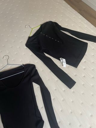 Pack 3 Camisetas negras talla XS Manga Larga