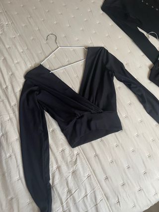 Pack 3 Camisetas negras talla XS Manga Larga