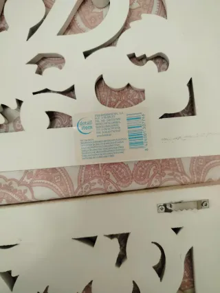 Pack 2 Cuadros Madera Tallada Blancos