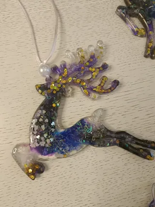 Decoración Navideña Reno Epoxi differentes colores