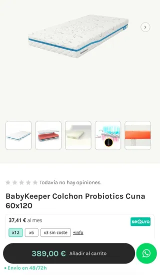 Colchón Babykeeper para cuna