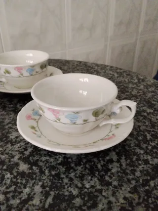 Juego de 3 tazas de café de porcelana