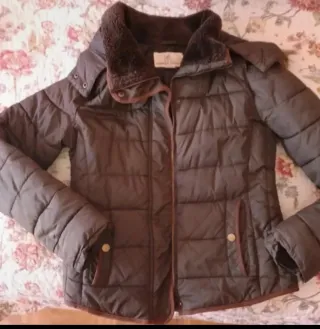 Cazadora acolchada verde mujer