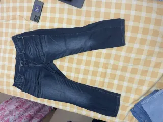 Calças de ganga finas azuis