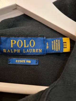 Polo Ralph Lauren Jersey Negro Media Cremallera