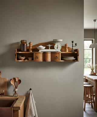 Estantería de pared con cajón