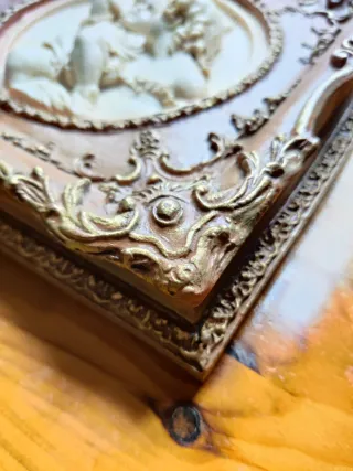 Cuadro Bajorrelieve de Niños Ángeles Antiguo