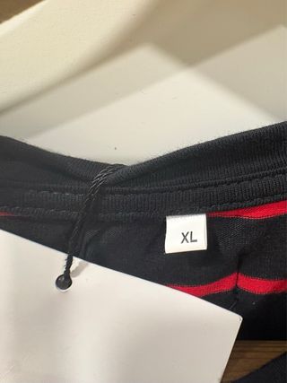 Vestido retro rayas negro y rojo