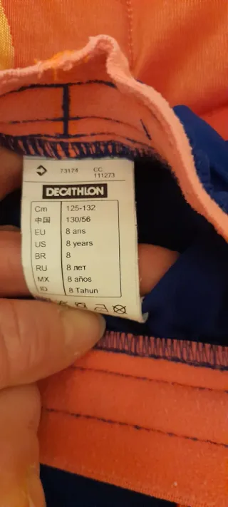 Completo calcio bimbo Kipsta blu 7 anni.