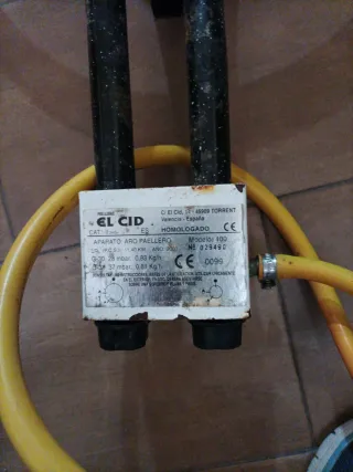 Placa de gas con manguera