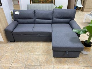 Sofá Cama Chaise Longue 3 Plazas Gris