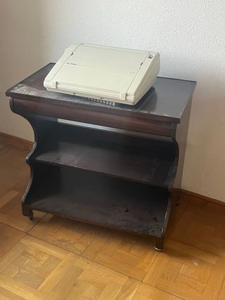 Mesa auxiliar madera con ruedas