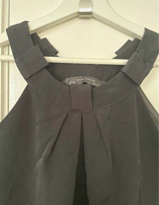 Top Zara Negro Elegante Talla XS
