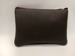 Monedero Ubrique Piel Marrón/Gris