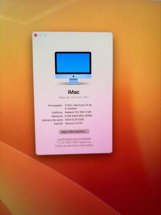 iMac 21,5 2017 Plata