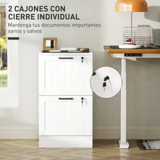 Mueble Archivador 2 Cajones Blanco