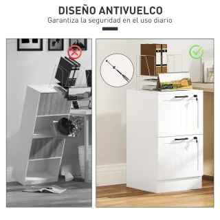 Mueble Archivador 2 Cajones Blanco