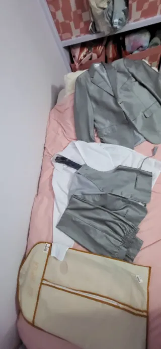 Traje gris niño talla 14