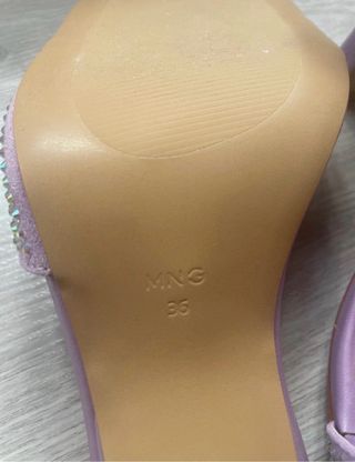 Sandalias Mango Lila y Brillantitos Talla 36