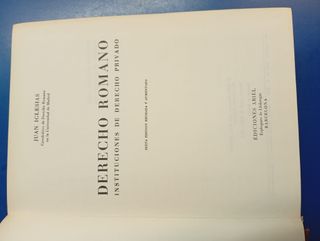 Derecho romano : instituciones de derecho privado.