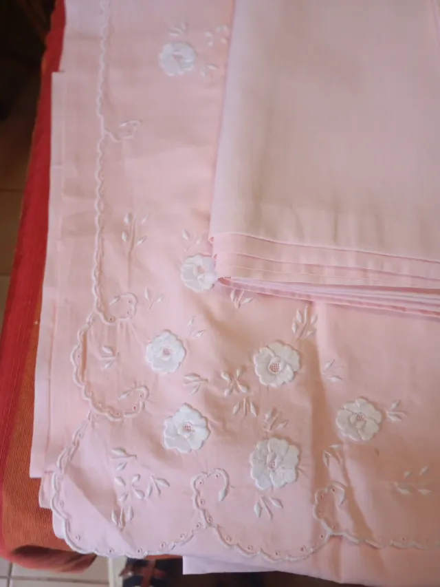 Juego de cama algodón bordado sin iniciales