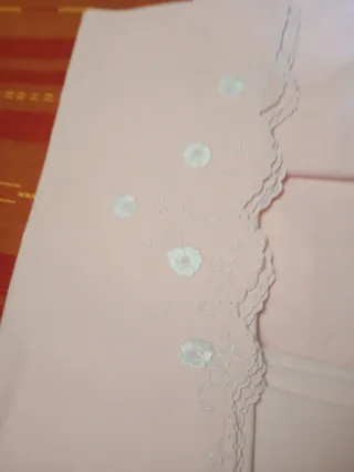 Juego de cama algodón bordado sin iniciales