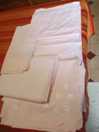 Juego de cama algodón bordado sin iniciales