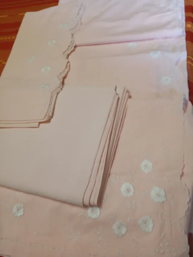 Juego de cama algodón bordado sin iniciales