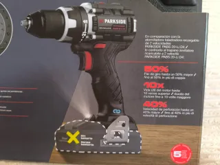 Taladro Atornillador Parkside 20V Brushless