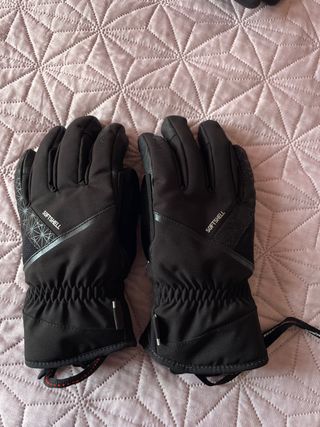 Guantes de esquí Softshell negros