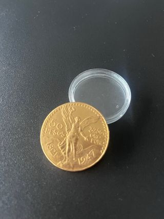 Moneda Oro 50 Pesos Mexicanos 1947