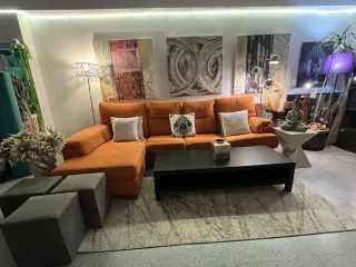 Sofá Chaise Longue Naranja