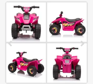 Quad eléctrico Homcom rosa