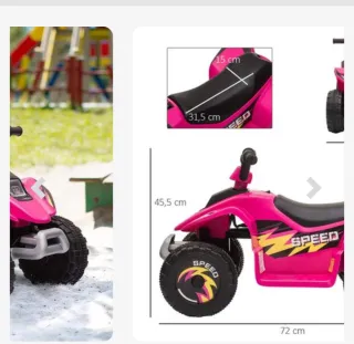 Quad eléctrico Homcom rosa