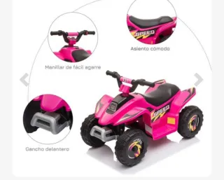 Quad eléctrico Homcom rosa