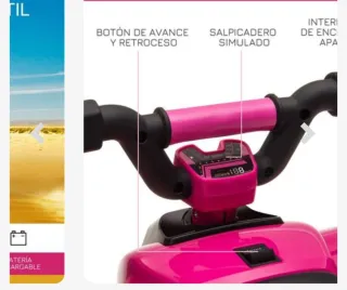 Quad eléctrico Homcom rosa