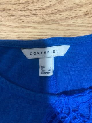 Camiseta de Cortefiel azul sin mangas